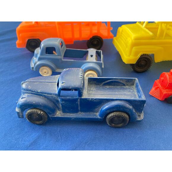 VTG Plastic Toy Vehicles Trucks Train Ideal and Unmarked - Picture 2 of 11